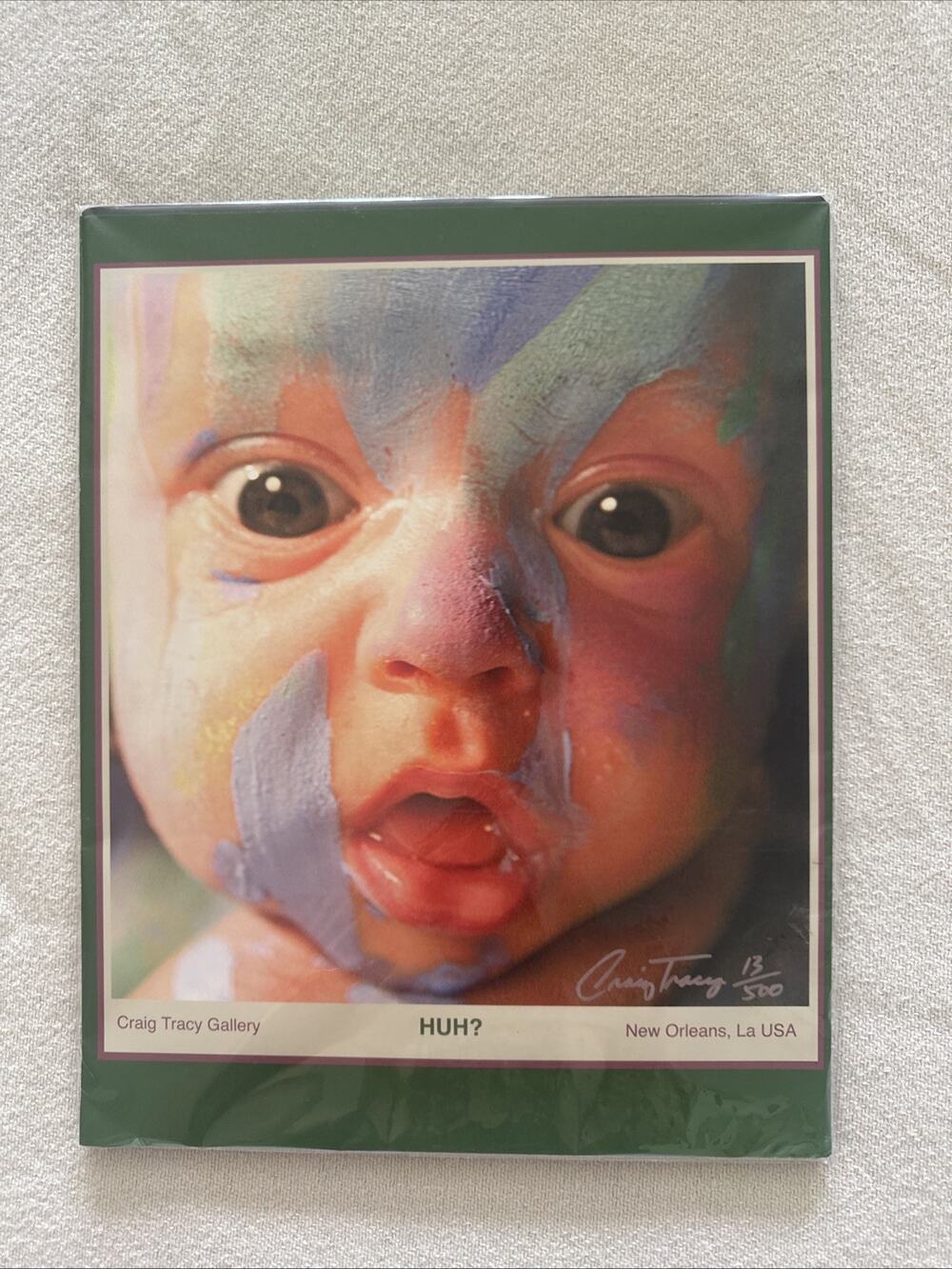 Craig Tracy HUH Limited Edition 13 of 500 Numbered and Hand Signed Art Baby New